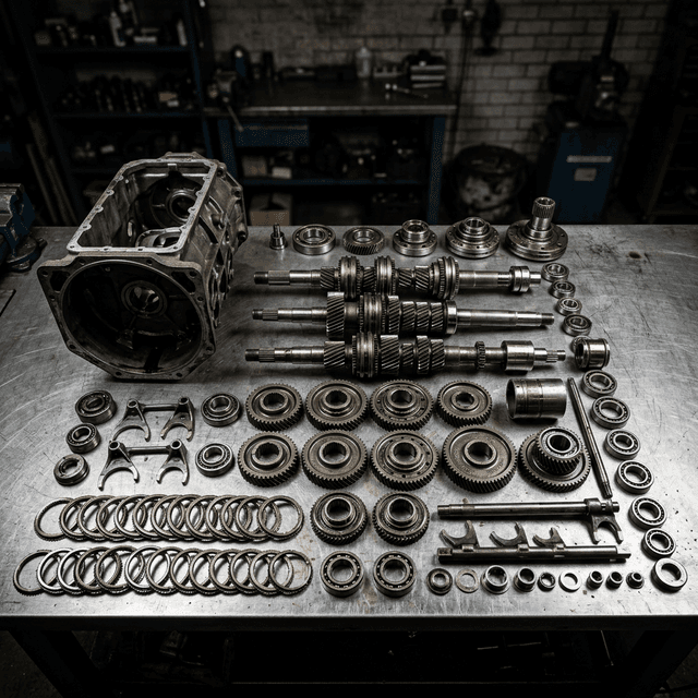 Caja de velocidades desarmada